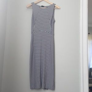 Banana Republic Black and White Striped Dress 4